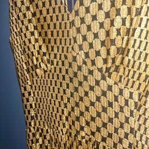 Black and gold stunning handmade formal gown